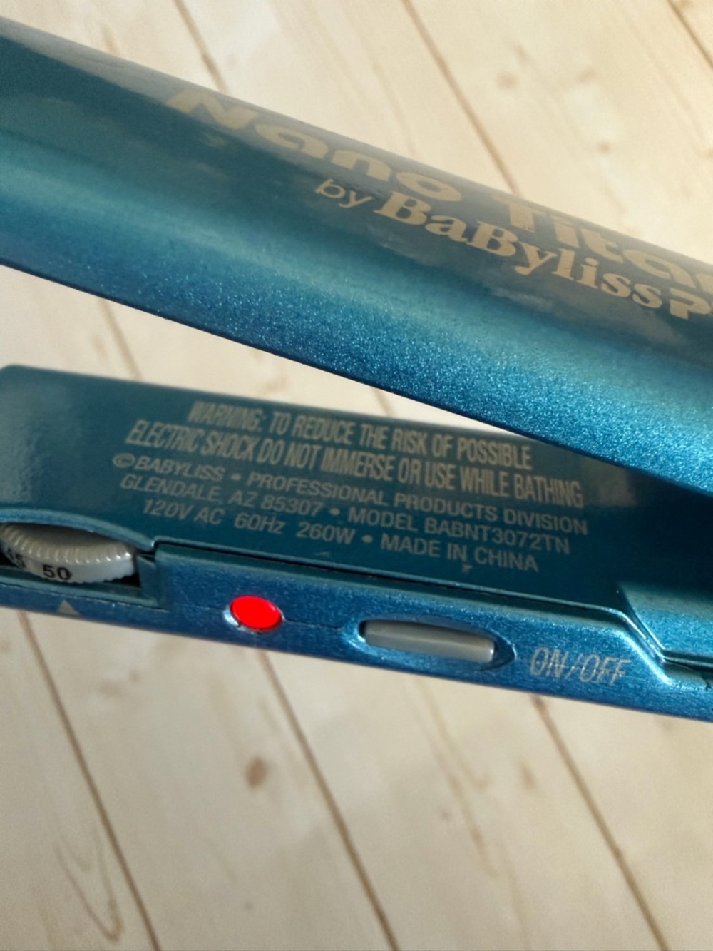 BaByliss Nano Teal Blue Hair Straightener - Picture 6 of 13